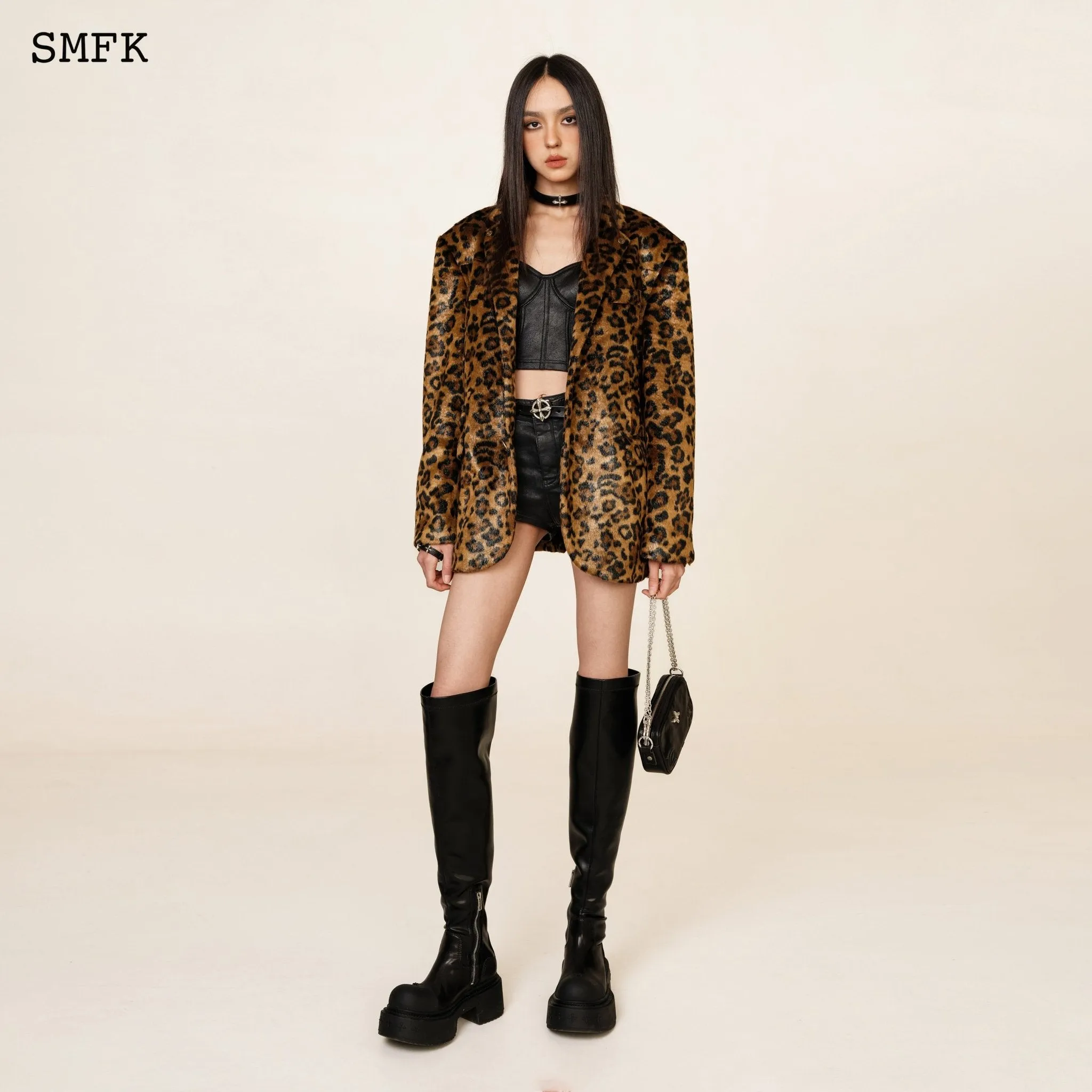 WildWorld Leopard Faux Fur Suit