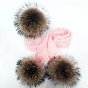 Winter Fur Pom Scarf