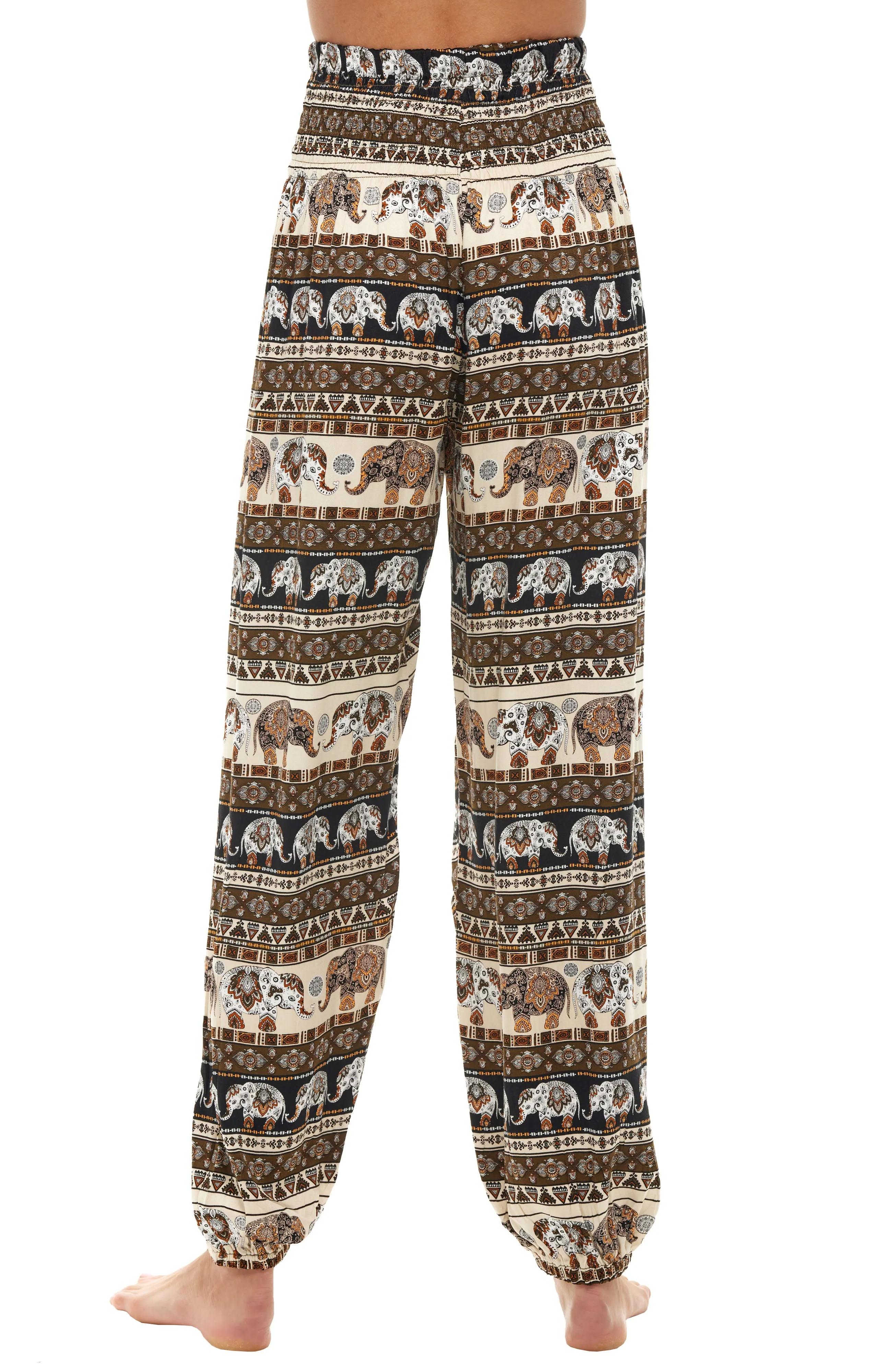 Women's Lightweight Pajama Pants with Wide Elastic Waist, Boho Style Joggers, Maternity