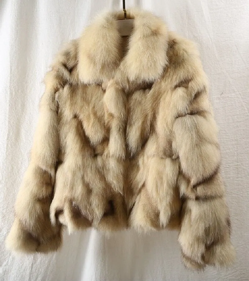 Women's Winter Short Warm Slim Coat With Fox Fur