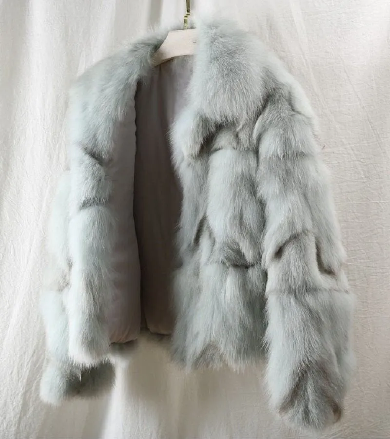 Women's Winter Short Warm Slim Coat With Fox Fur