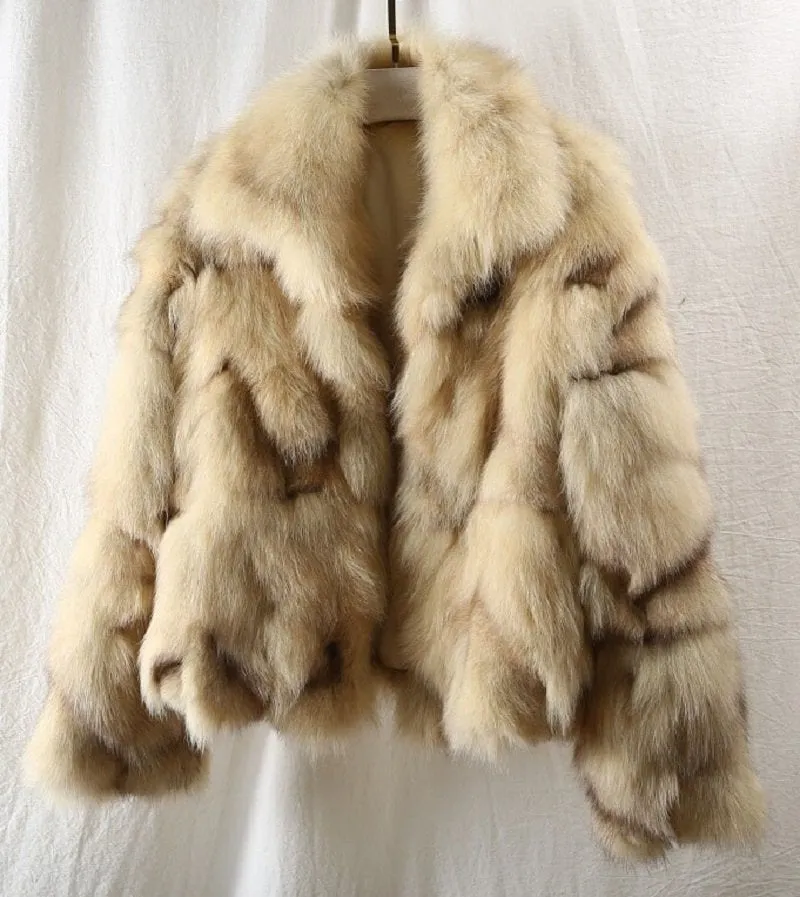 Women's Winter Short Warm Slim Coat With Fox Fur