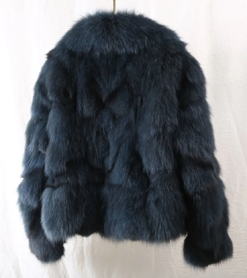 Women's Winter Short Warm Slim Coat With Fox Fur