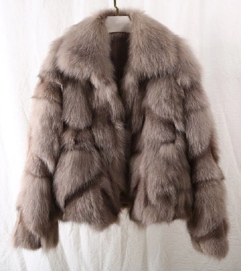 Women's Winter Short Warm Slim Coat With Fox Fur