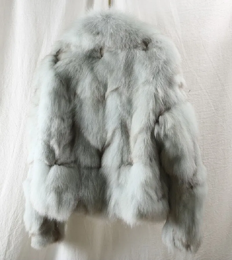 Women's Winter Short Warm Slim Coat With Fox Fur