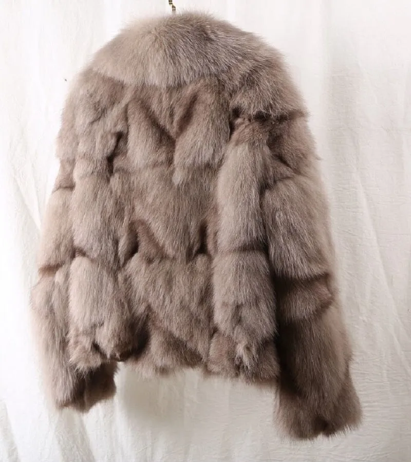 Women's Winter Short Warm Slim Coat With Fox Fur