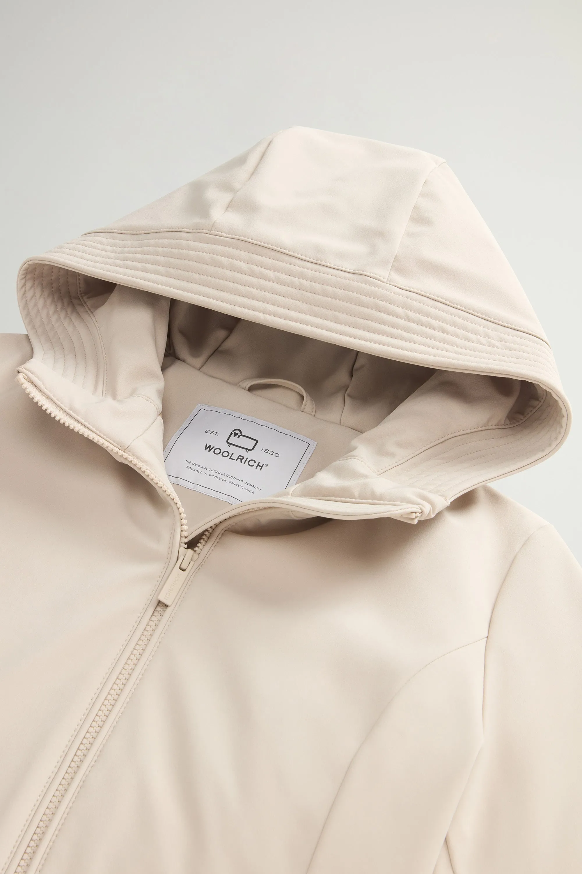 Woolrich Firth Parka In Tech Softshell Sabbia