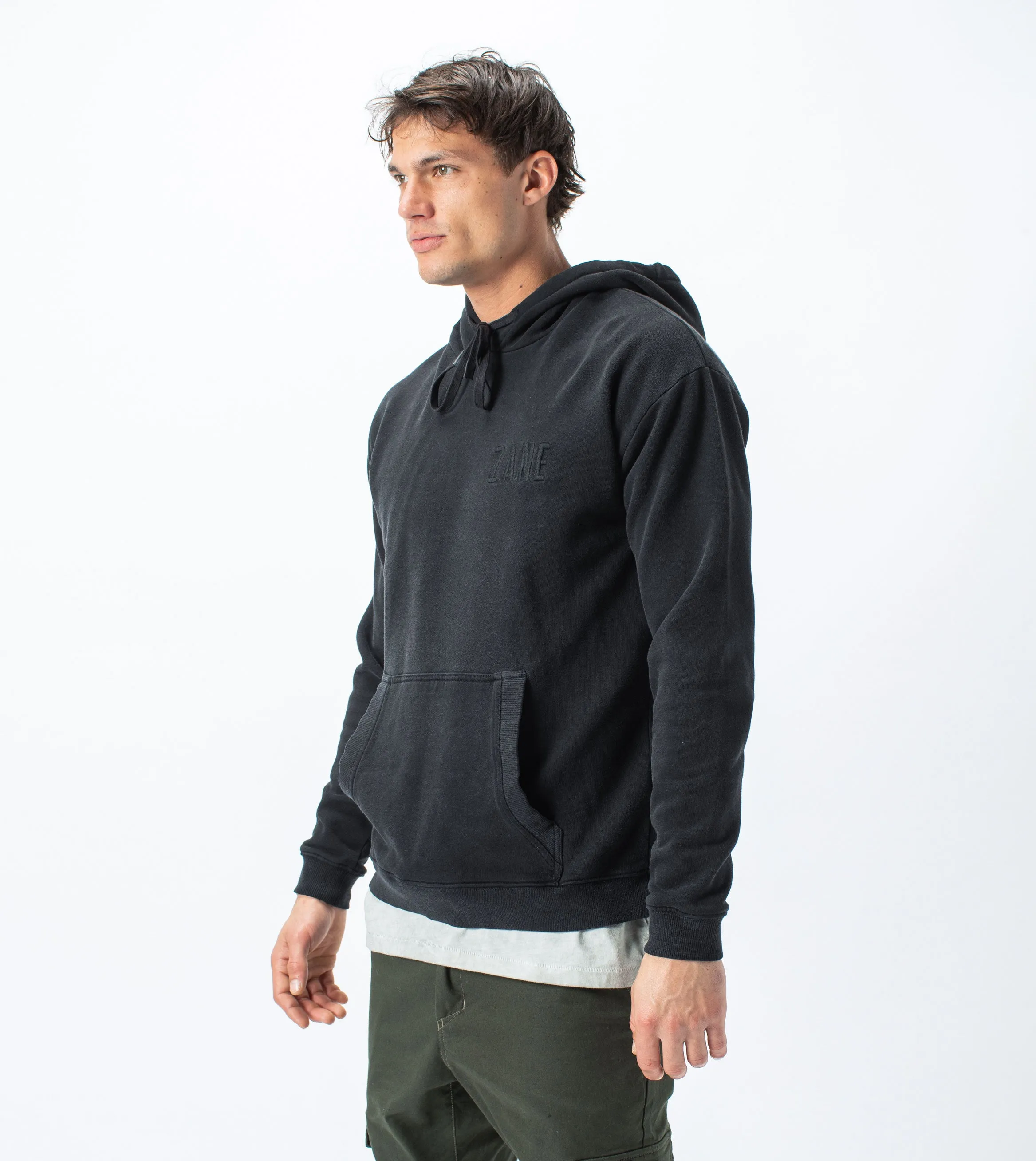 ZANE Rugger Hood Sweat Black